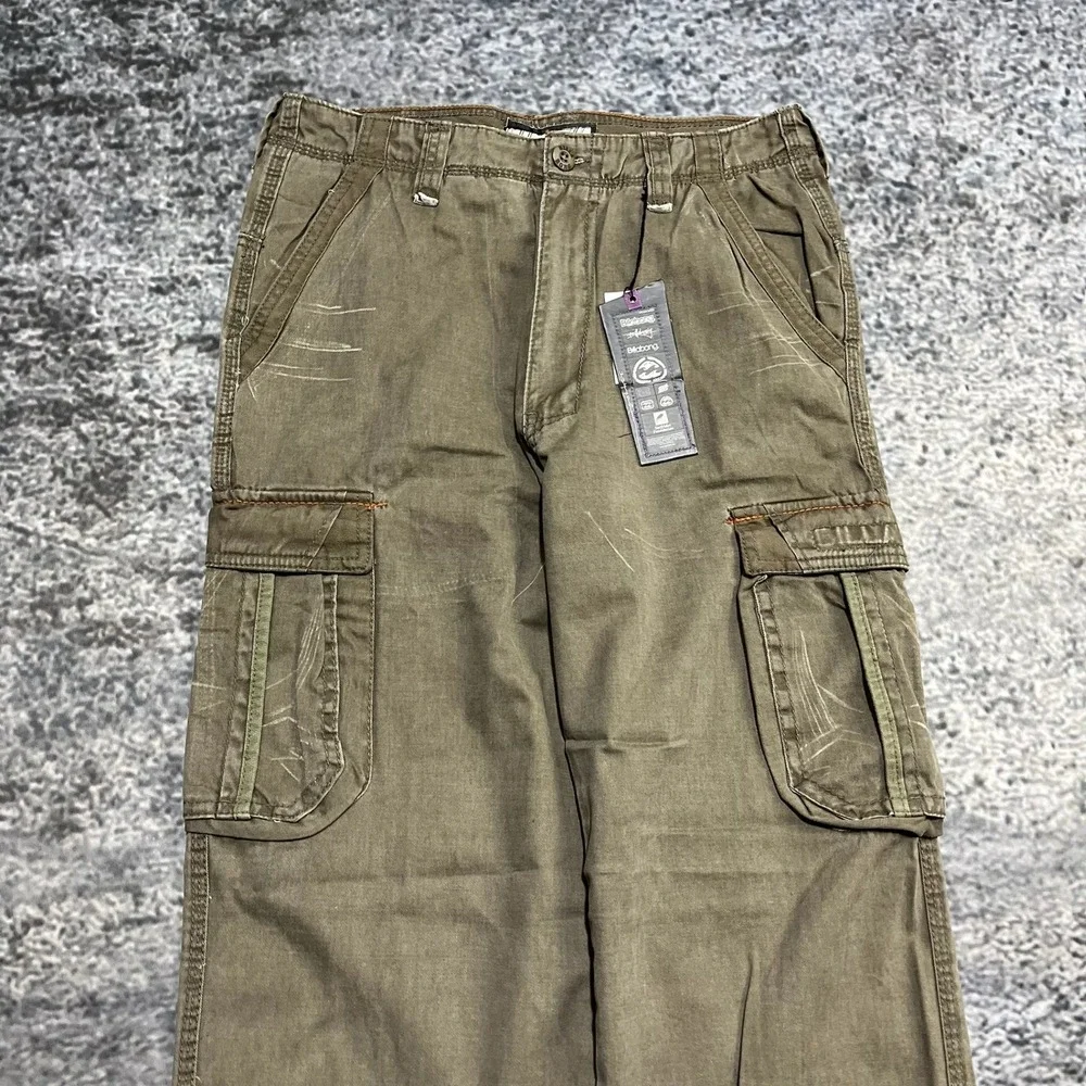 NWT Billabong Cargo Pants 31x30‎ Brown Baggy Wide Leg Surf Skater Vintage Y2K